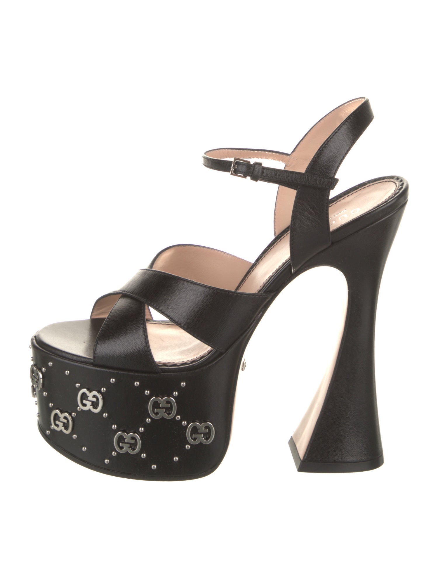 Gucci Double G Logo Leather Pumps