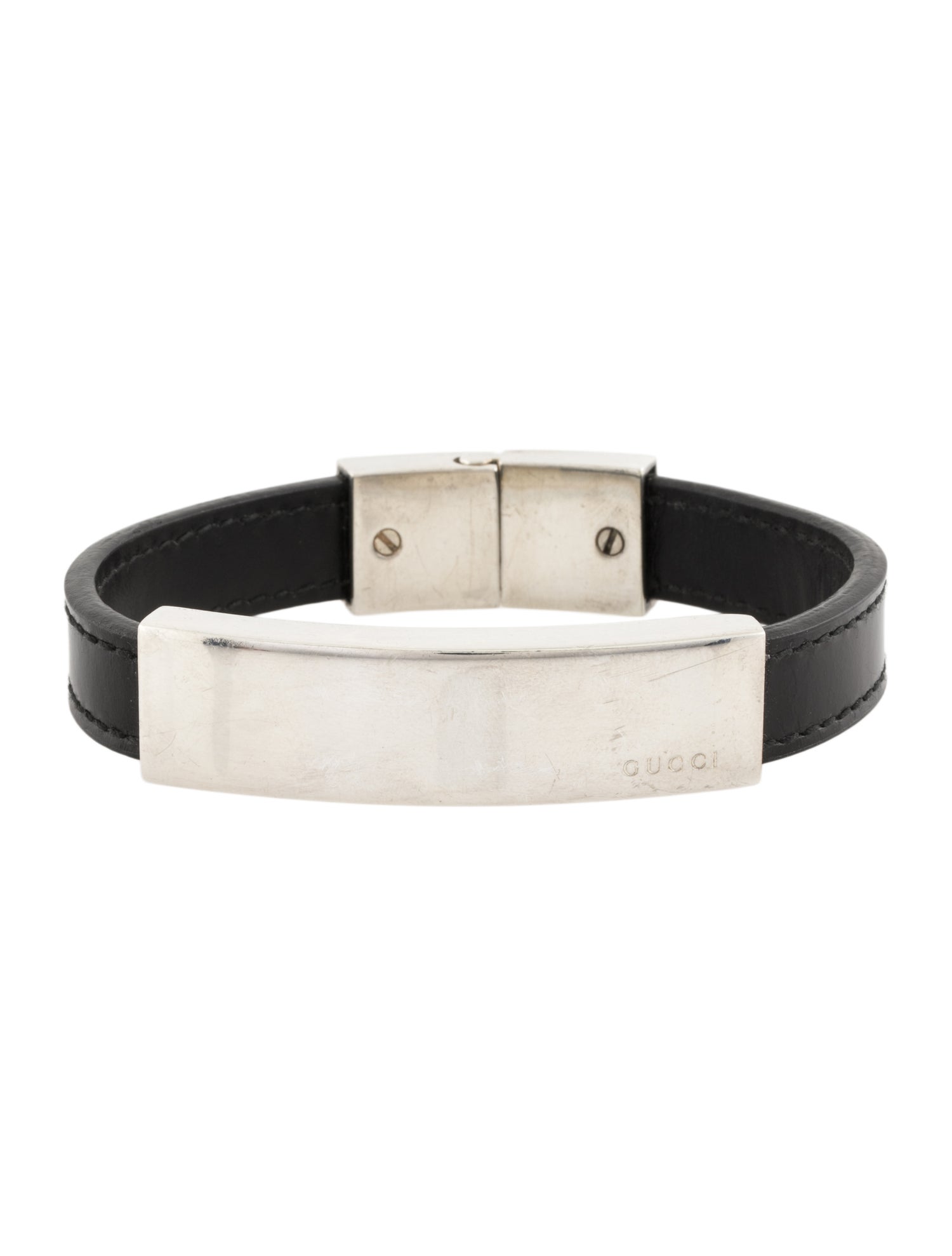 Gucci Leather ID Wrap Bracelet