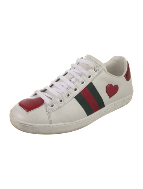 Gucci Web Accent Leather Sneakers