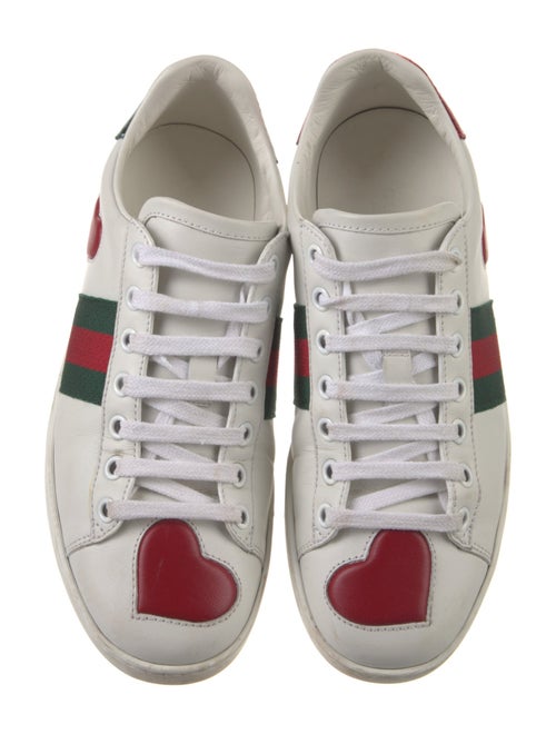 Gucci Web Accent Leather Sneakers