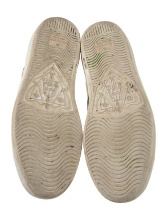 Gucci Web Accent Leather Sneakers