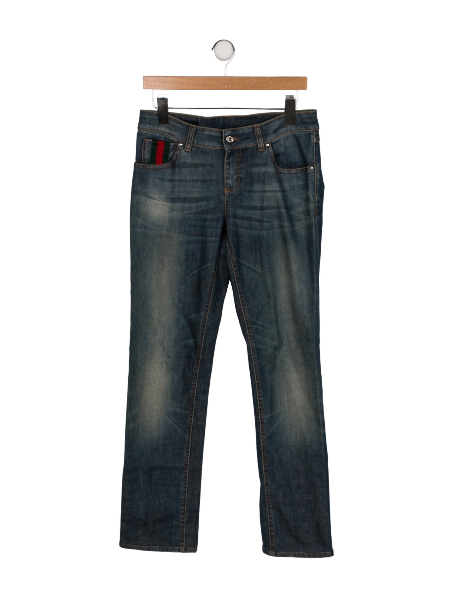 Gucci Mid-Rise Straight Leg Jeans