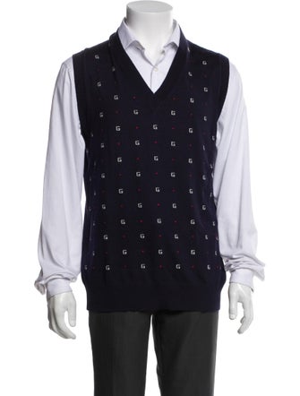 Gucci Wool Printed Sweater Vest