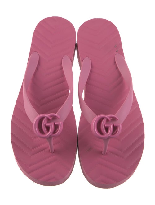 Gucci Double G Logo Rubber Flip Flops