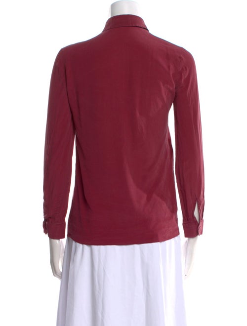 Gucci Silk Long Sleeve Button-Up Top