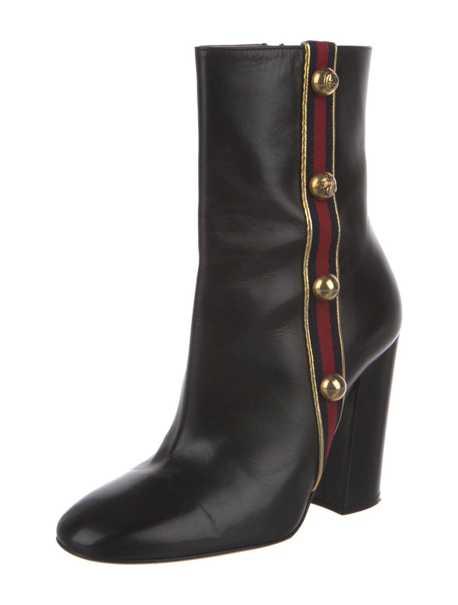 Gucci Interlocking G Logo Leather Boots