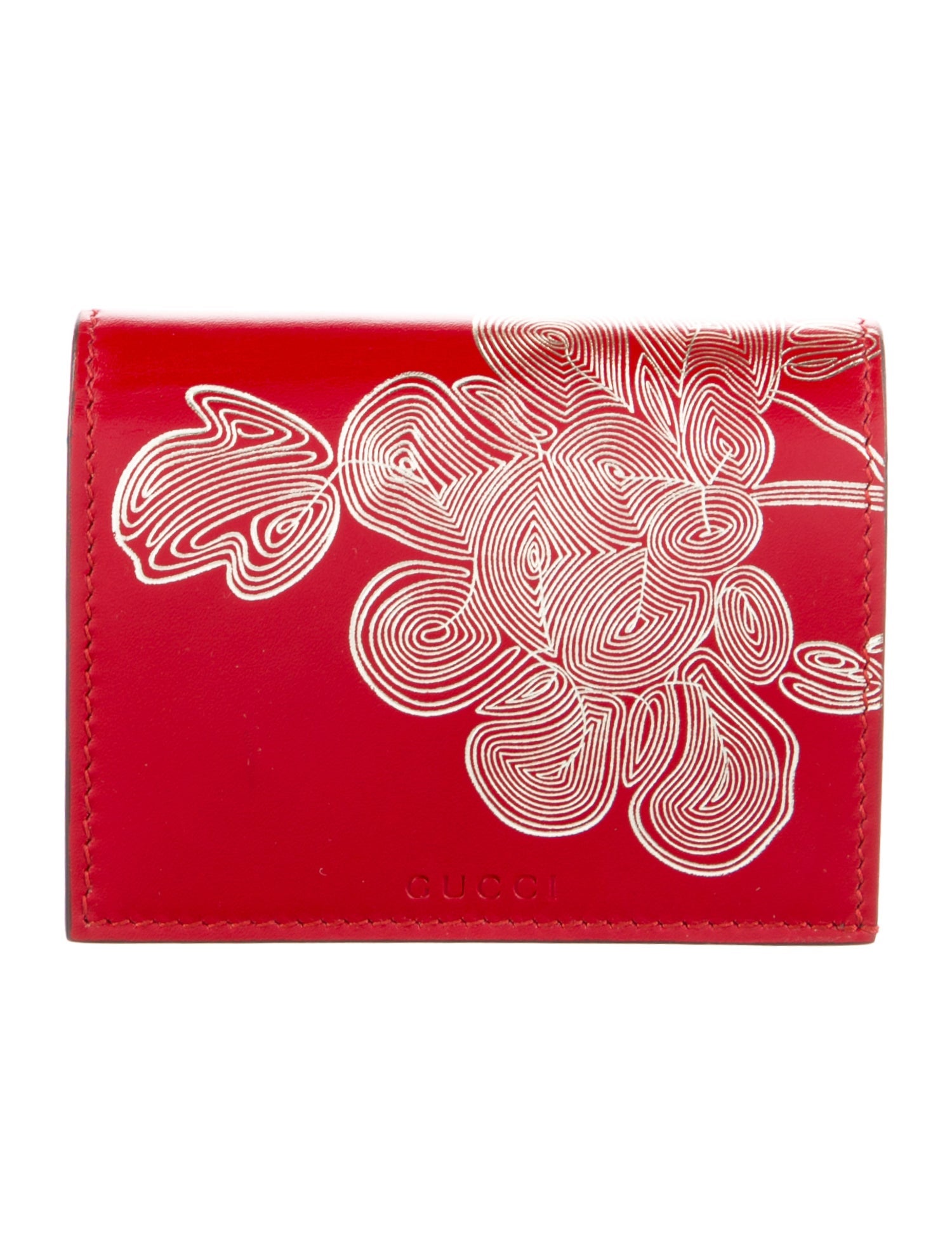 Gucci Chinese New Year Card Case Leather Wallet