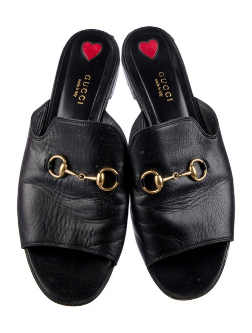 Gucci Princetown Horsebit Accent Slides