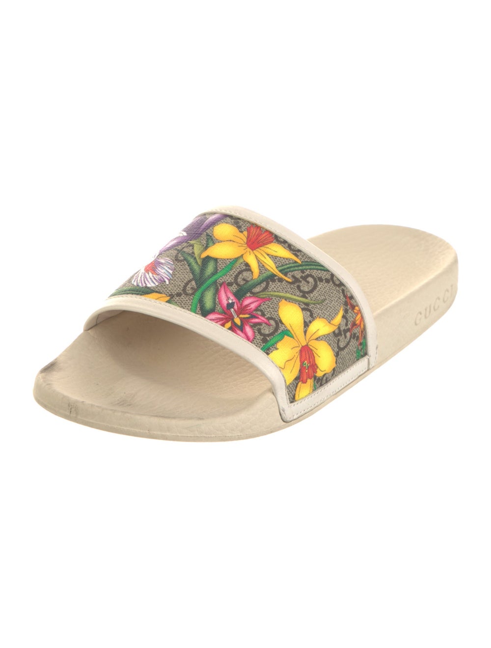 Gucci Pursuit Slides Neutrals Flora Print & GG Su… - image 2