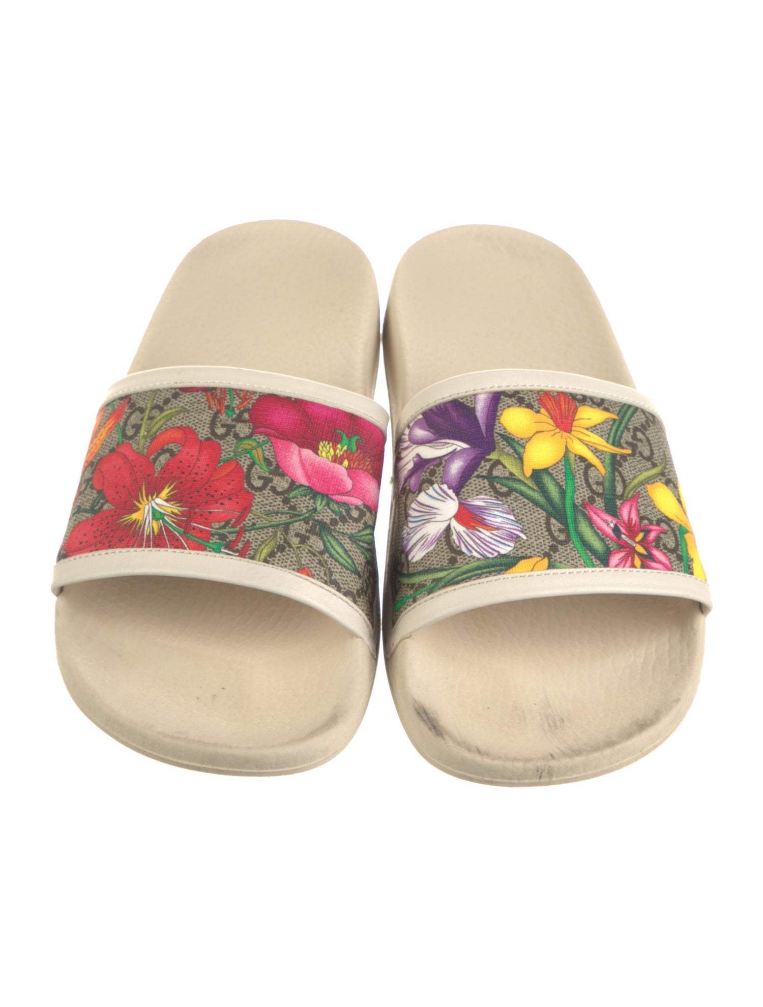 Gucci Pursuit Flora Print Slides