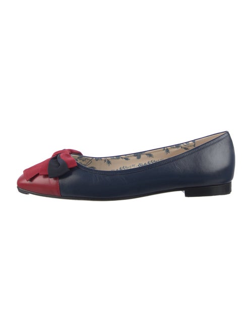 Gucci Web Accent Leather Flats
