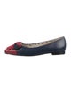 Gucci Web Accent Leather Flats