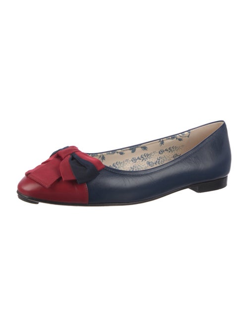Gucci Web Accent Leather Flats