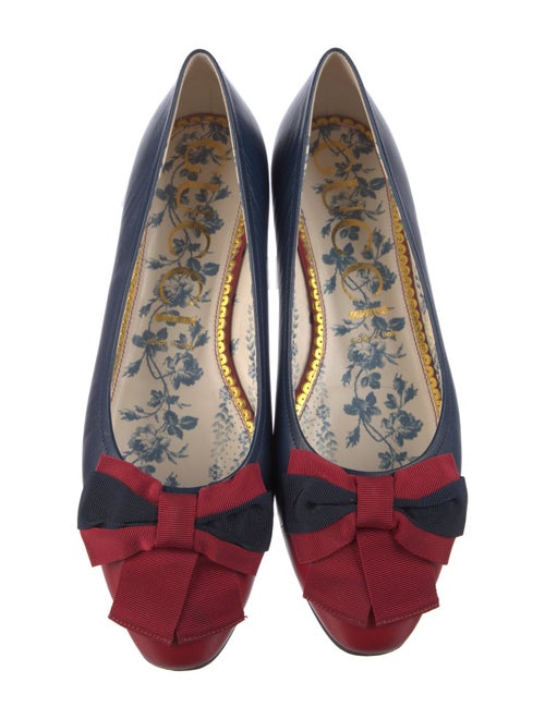 Gucci Web Accent Leather Flats