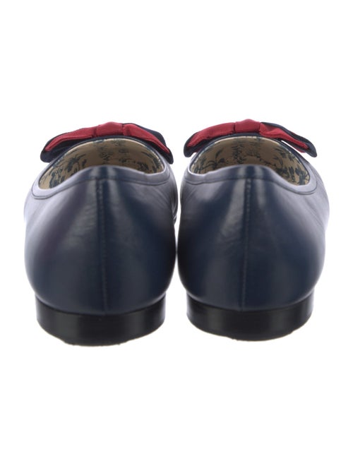 Gucci Web Accent Leather Flats