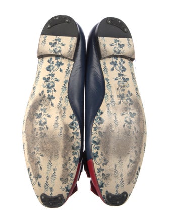 Gucci Web Accent Leather Flats