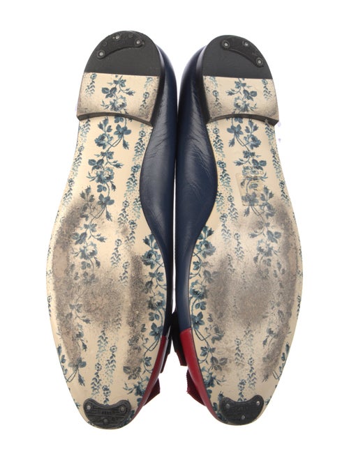 Gucci Web Accent Leather Flats