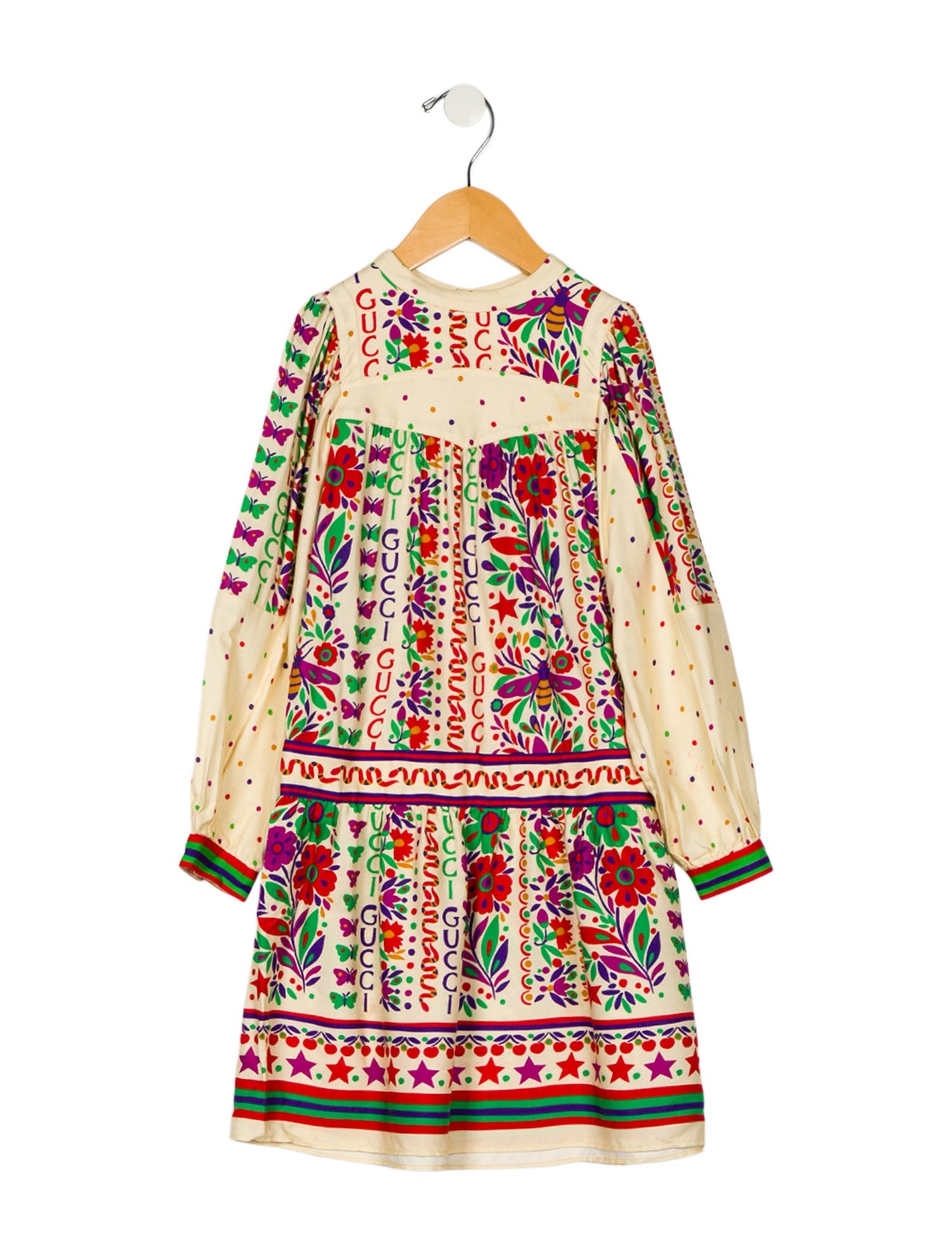 Gucci Toddler girls' pattern print long sleeve dress
