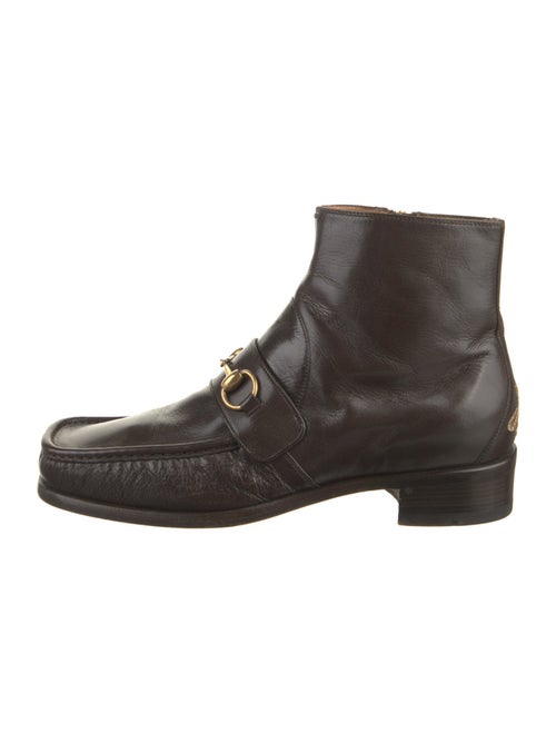 Gucci Horsebit Accent Leather Boots