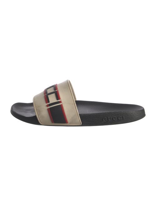 Gucci Sylvie Web Accent Rubber Slides