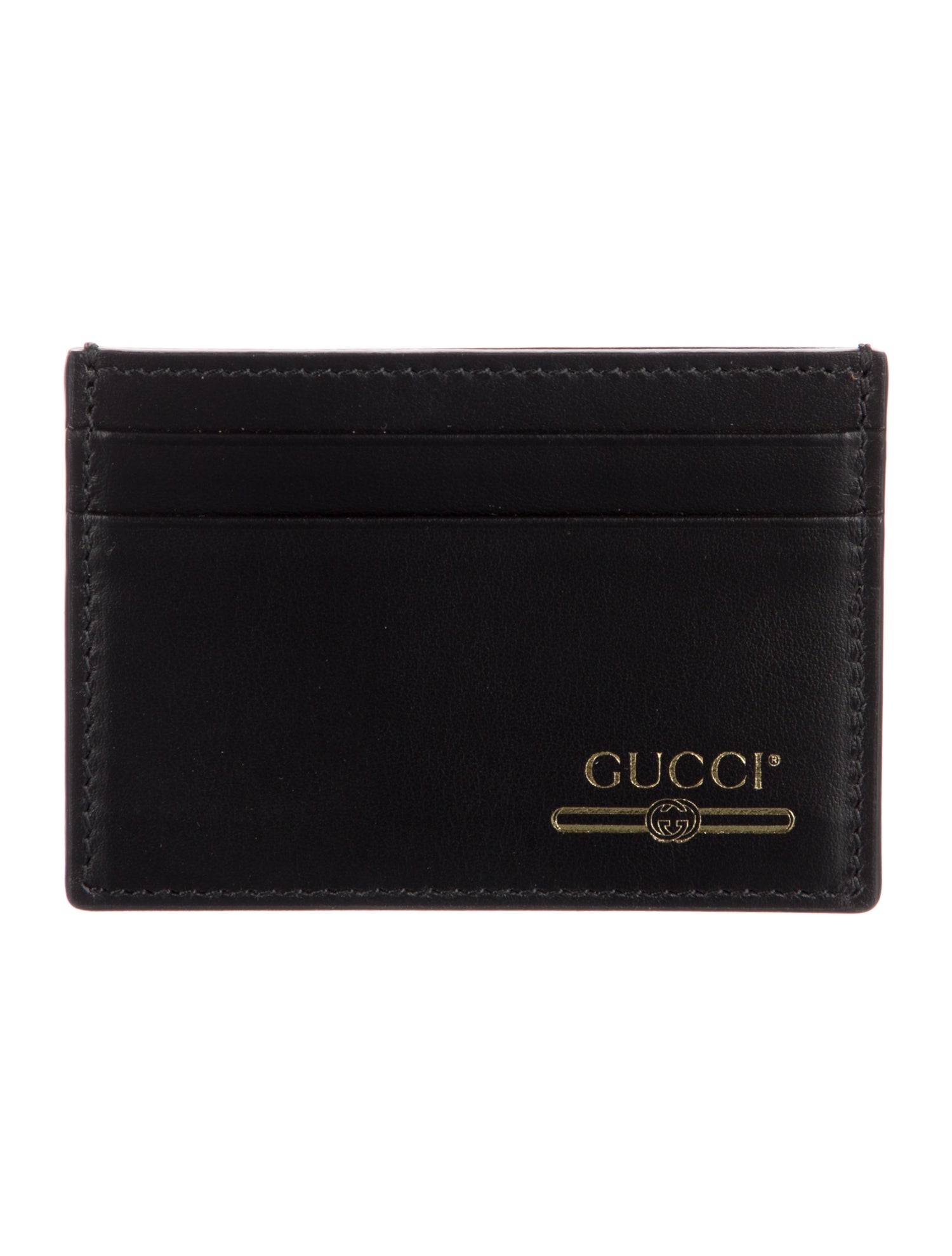 Gucci Interlocking G Logo Calfskin Card Holder