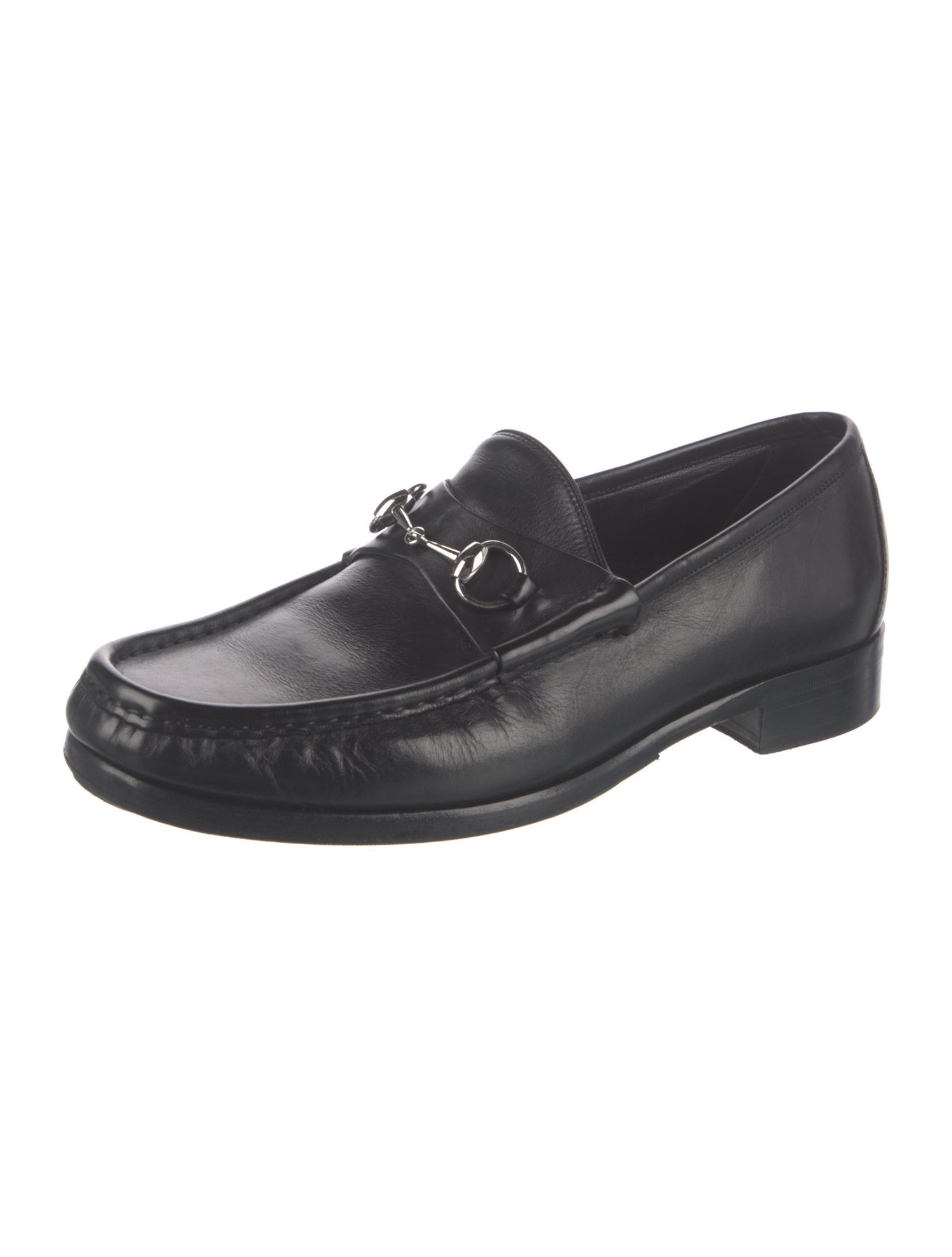 Gucci Horsebit Accent Leather Dress Loafers