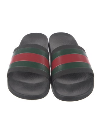 Gucci Web Accent Rubber Slides