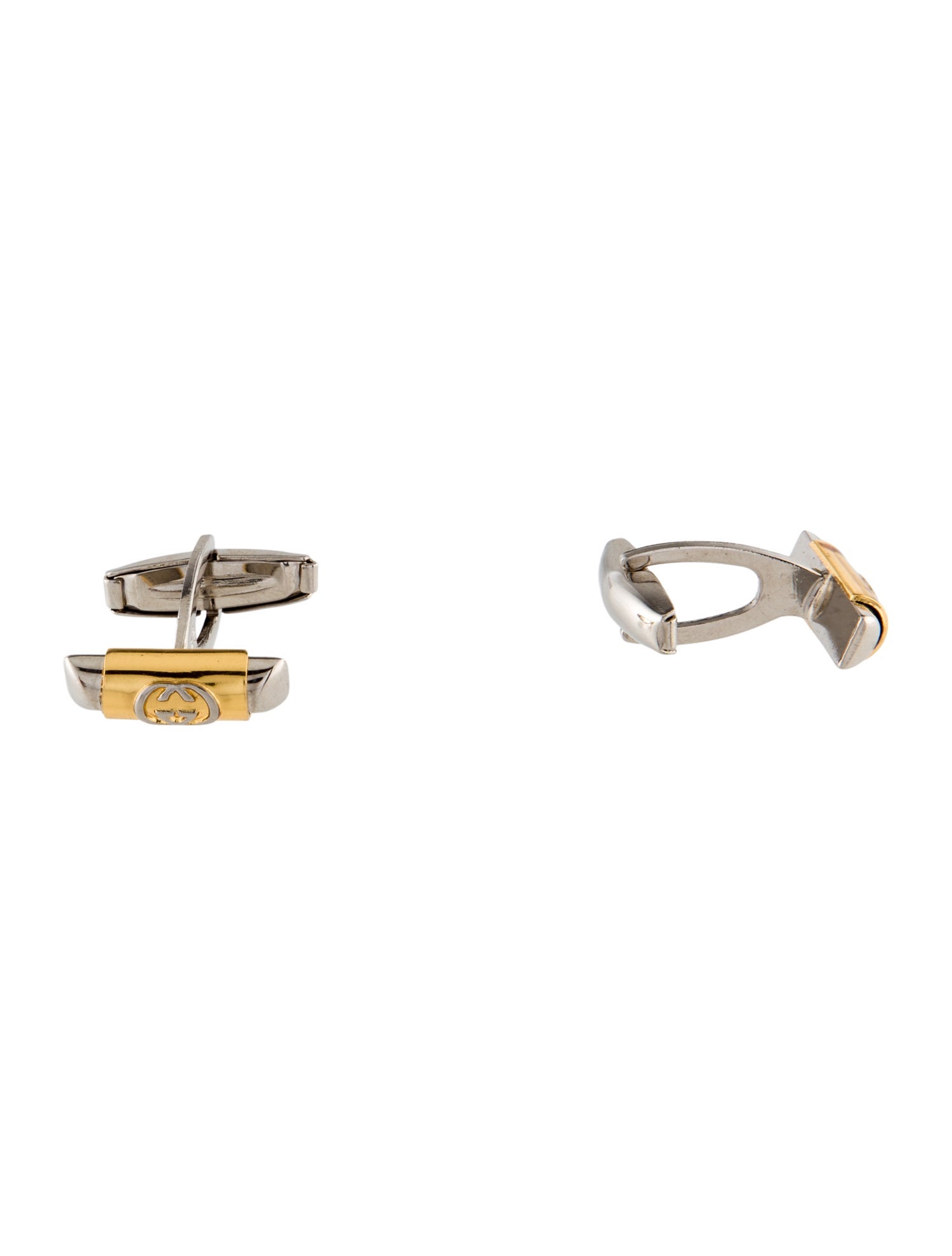 Gucci Vintage Two-Tone Double G Cufflinks
