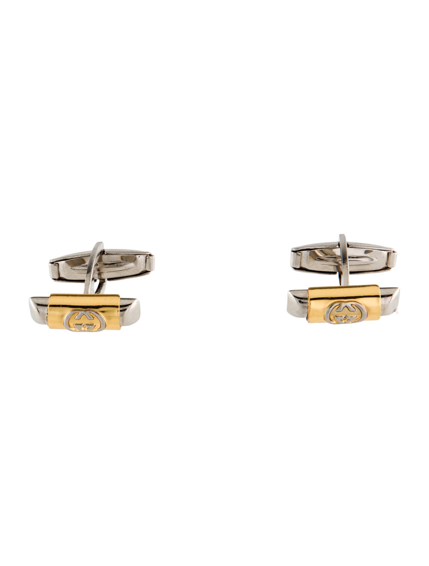 Gucci Vintage Two-Tone Double G Cufflinks