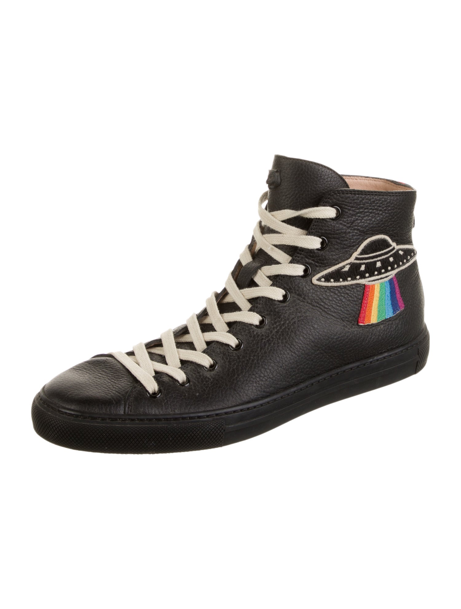 Gucci Sylvie Web Accent Leather Sneakers