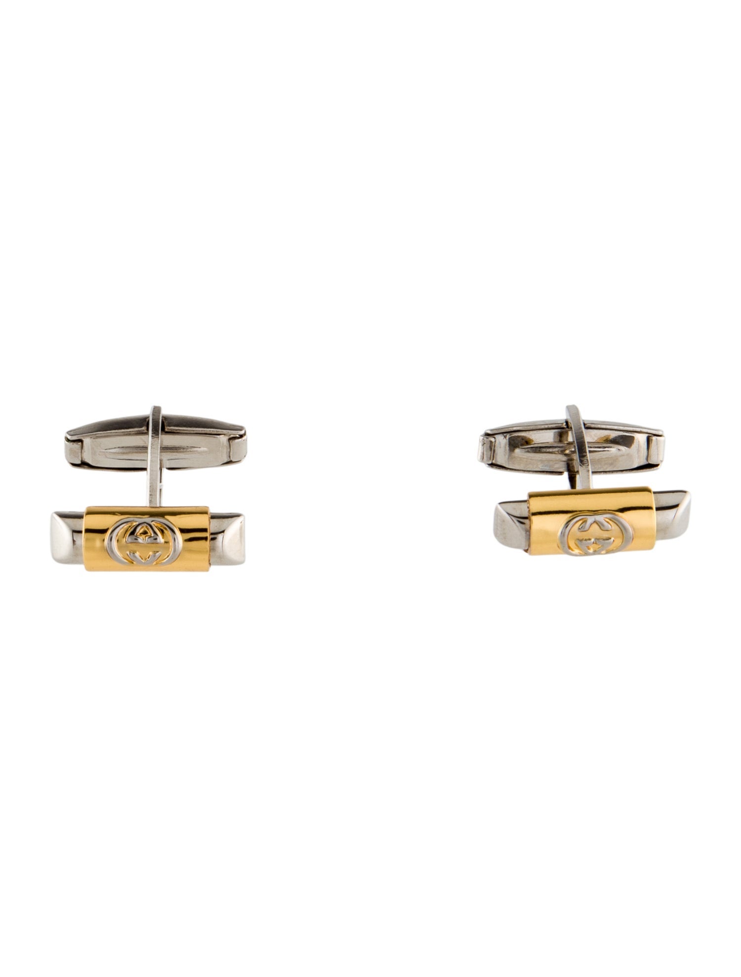 Gucci Vintage Two-Tone Double G Cufflinks