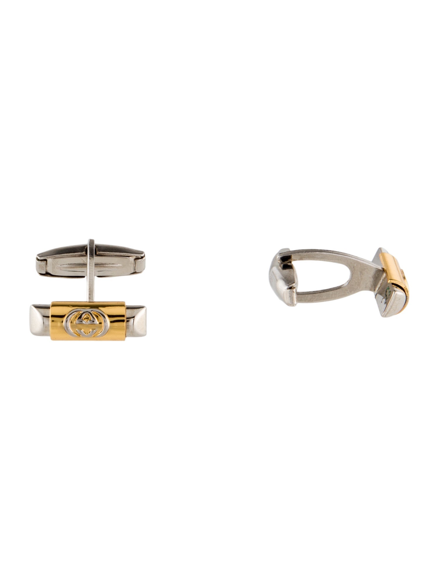 Gucci Vintage Two-Tone Double G Cufflinks
