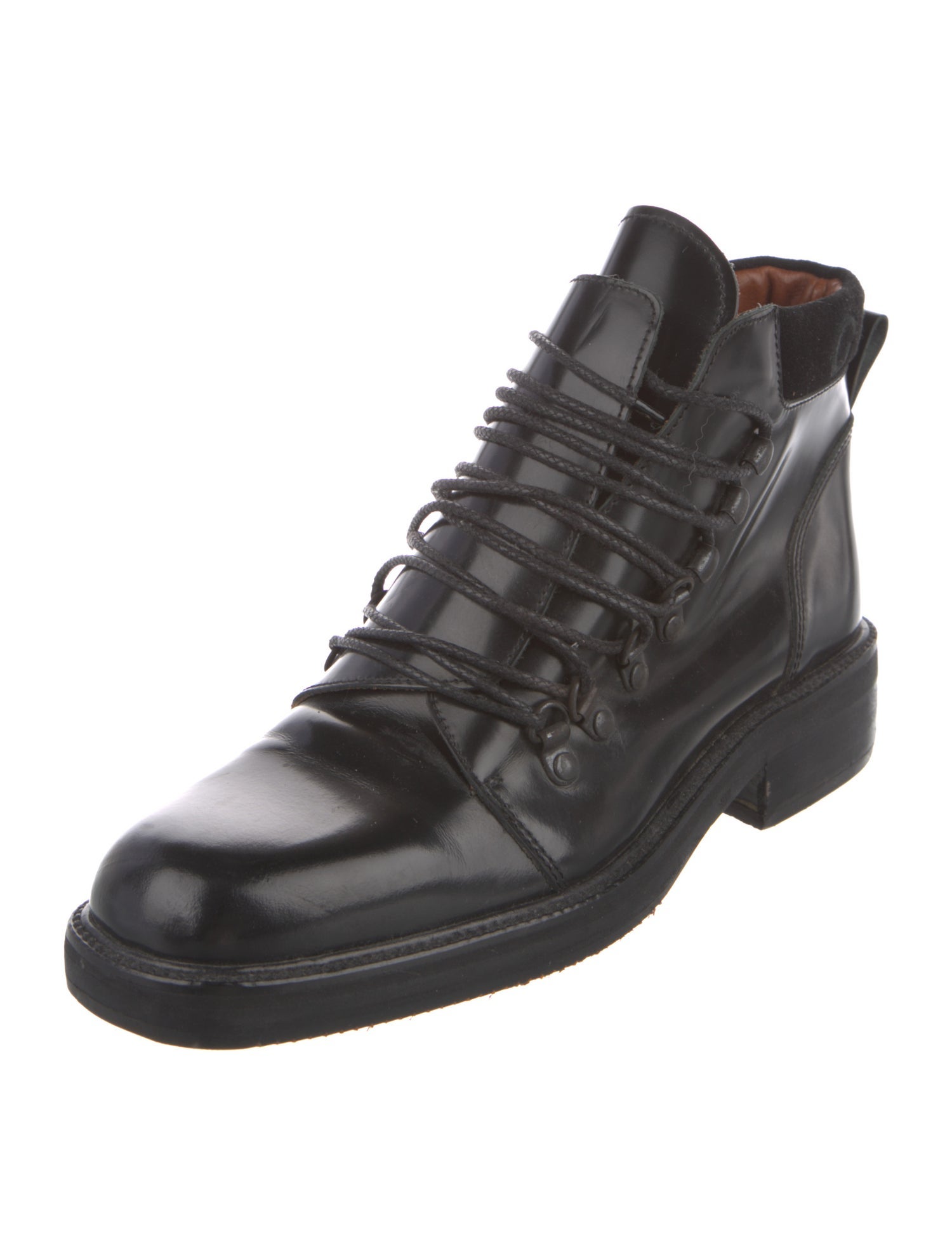 Gucci Leather Combat Boots