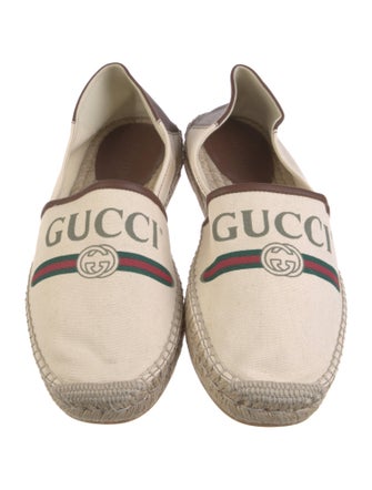 Gucci Double G Logo Canvas Espadrilles