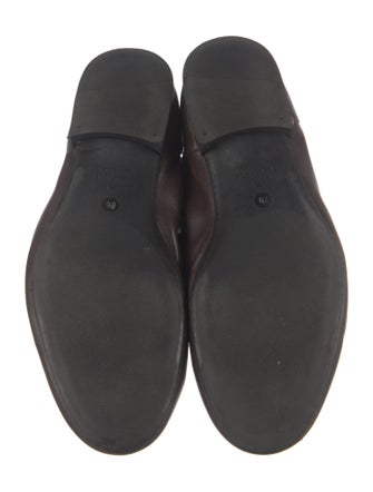 Gucci Sylvie Web Accent Leather Loafers