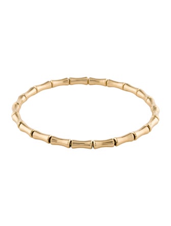 Gucci 18K Extra Thin Bamboo Stretch Link Bracelet