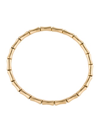 Gucci 18K Extra Thin Bamboo Stretch Link Bracelet