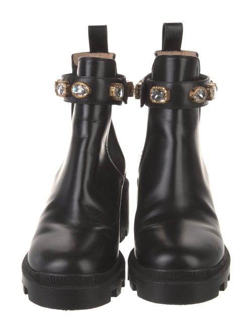 Gucci Kingsnake Leather Rain Boots