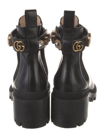 Gucci Kingsnake Leather Rain Boots