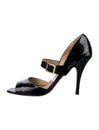 Jimmy Choo Horsebit Accent Patent Leather Sandals