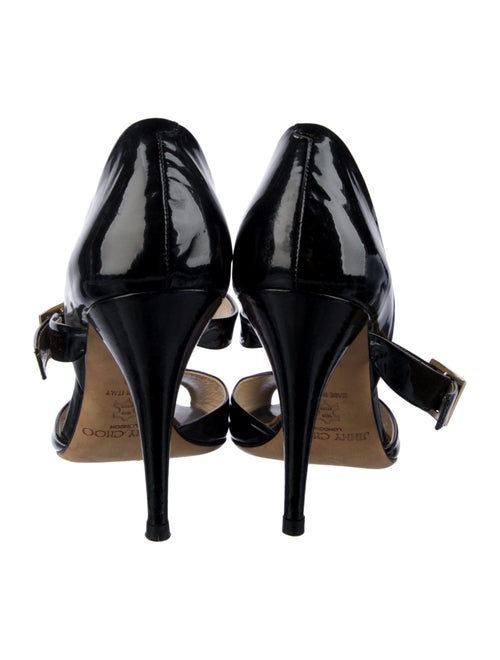 Jimmy Choo Horsebit Accent Patent Leather Sandals