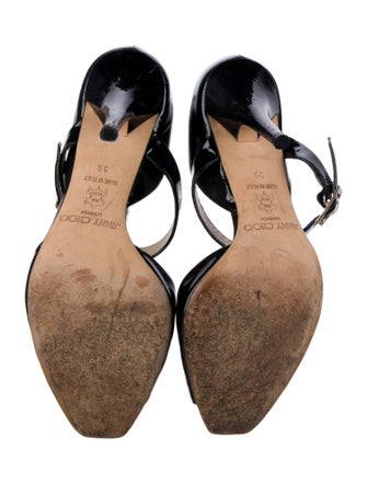 Jimmy Choo Horsebit Accent Patent Leather Sandals