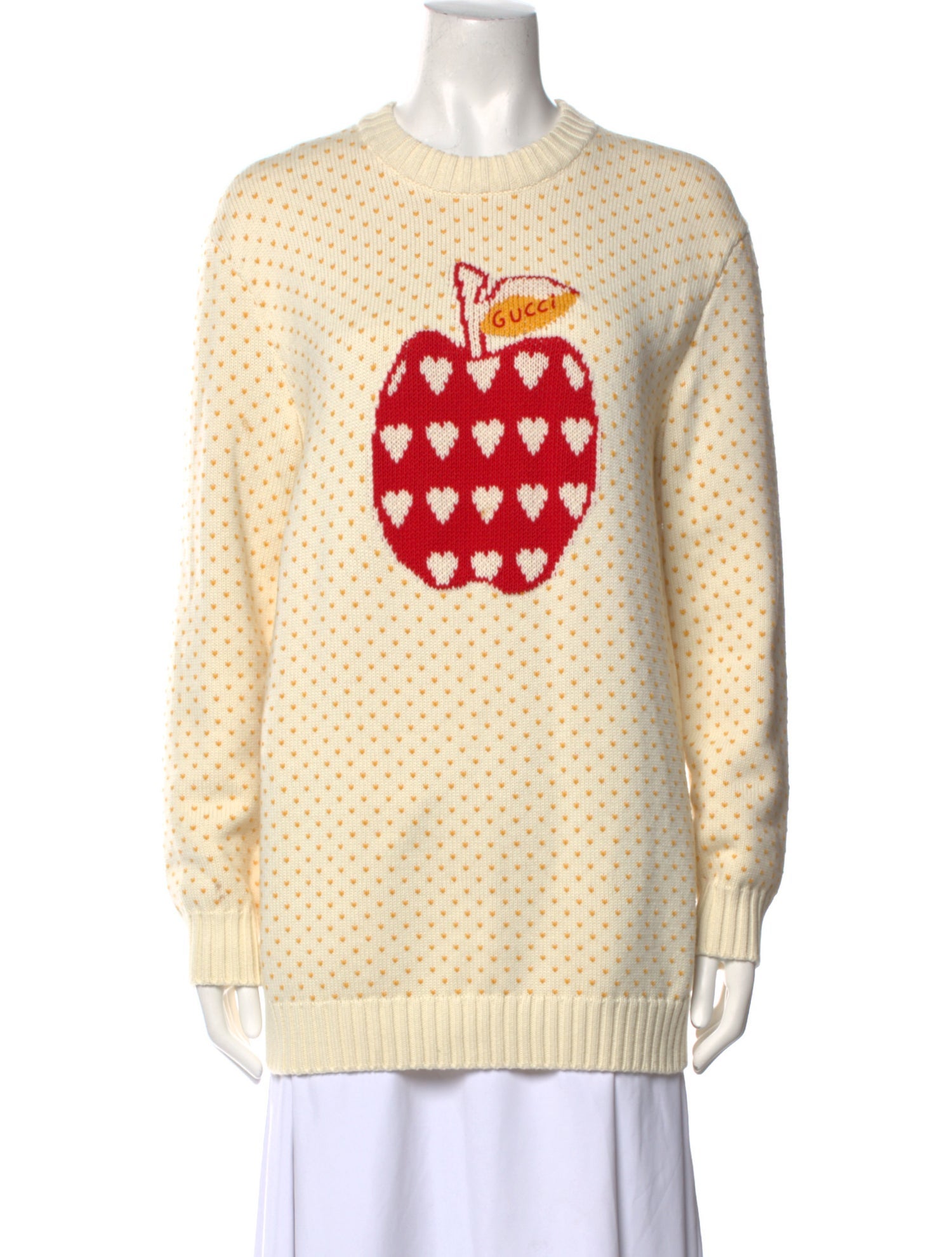 Gucci Graphic Print Crew Neck Sweater