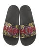 Gucci Floral Print Embroidered Accent Slides