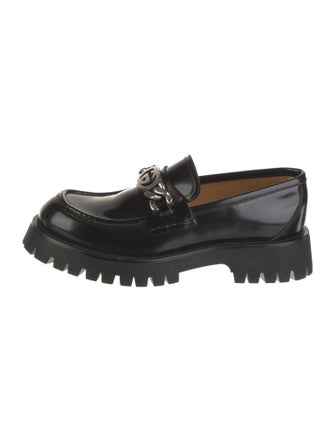 Gucci Interlocking G Logo Patent Leather Loafers