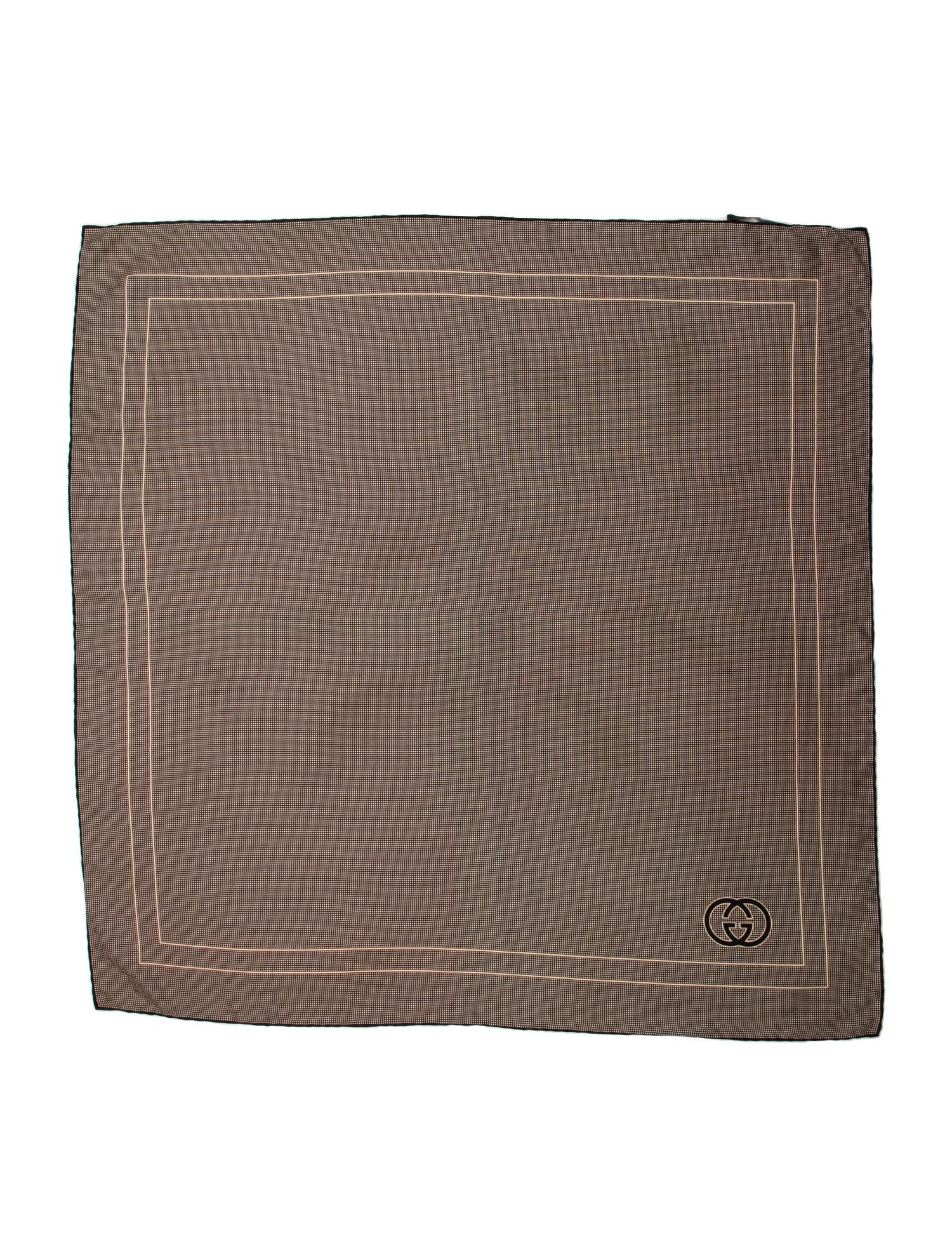 Gucci Silk Plaid Print Scarf