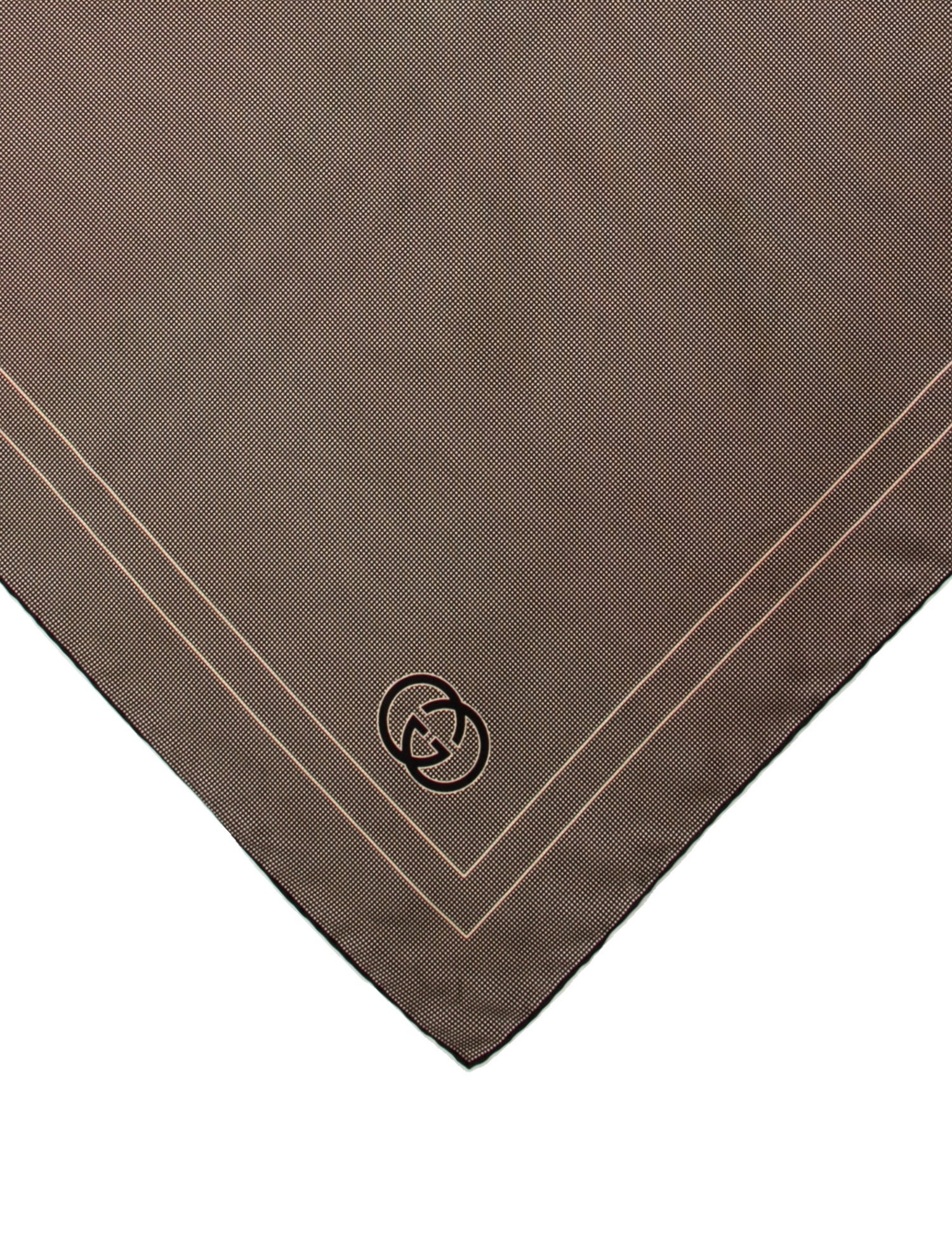 Gucci Silk Plaid Print Scarf