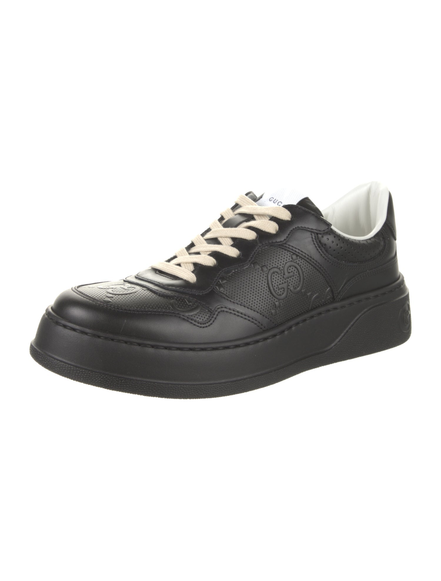 Gucci Interlocking G Logo Leather Sneakers