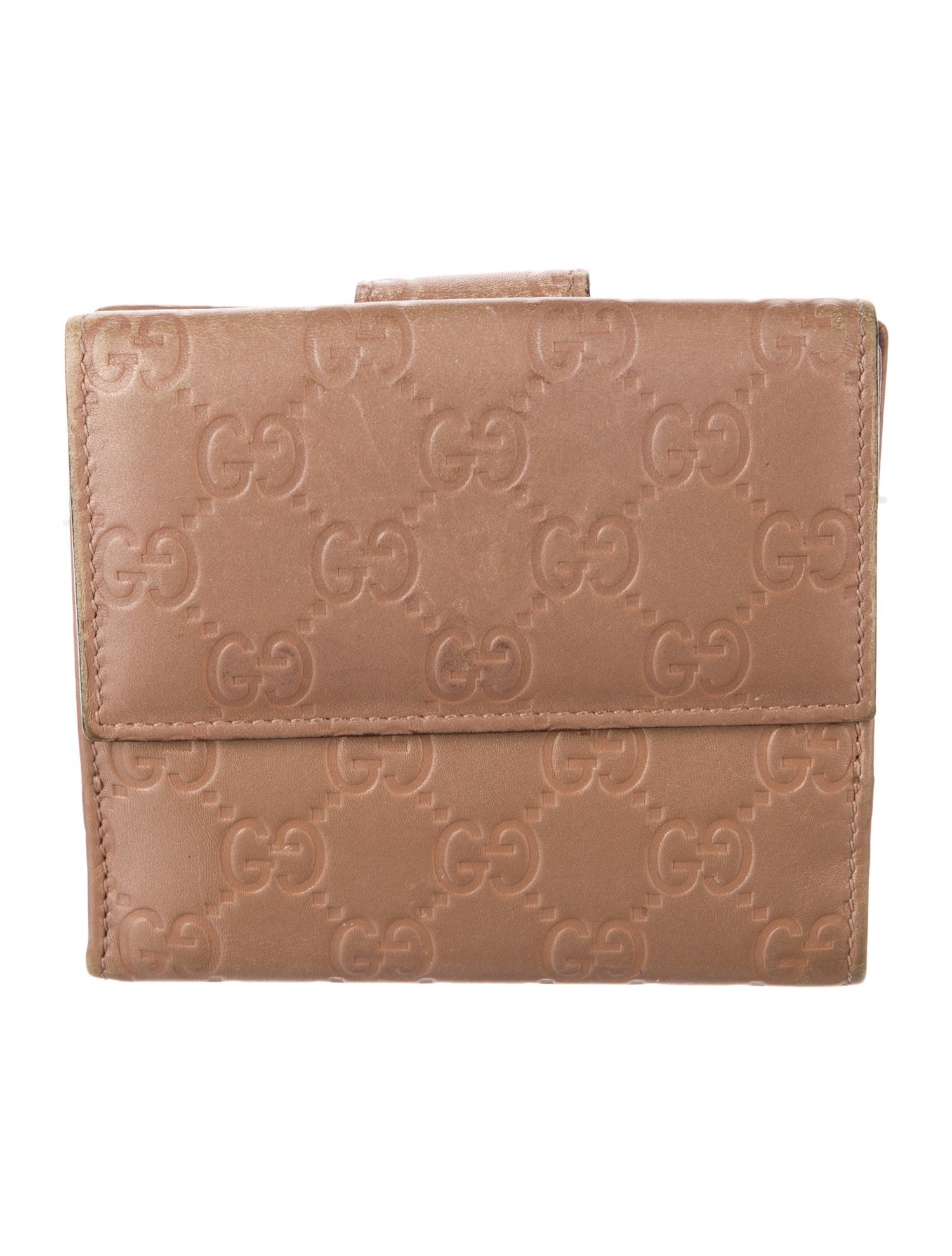 Gucci Guccissima Heart French Wallet GG Signature Compact Wallet