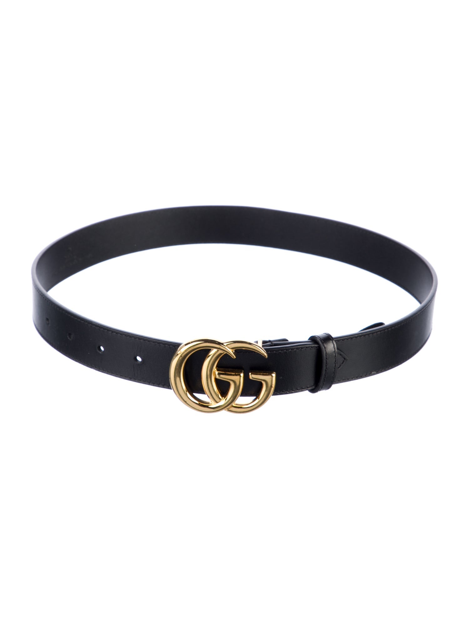 Gucci Double G Logo Skinny Belt
